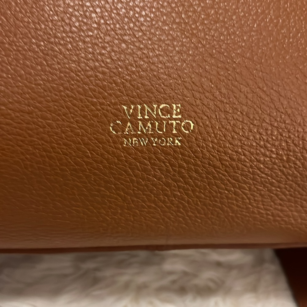 Vince Camuto Brown Leather Satchel with Shoulder Strap - Picture 4 of 10